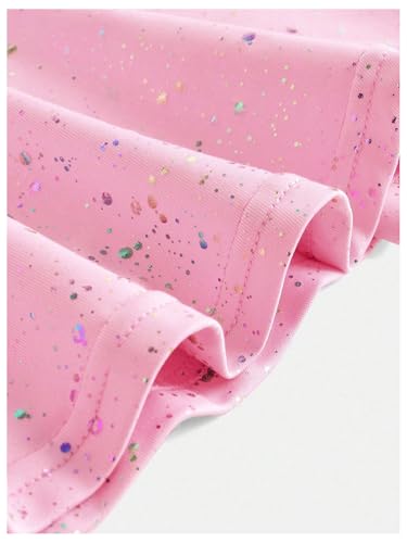 41e9hBwhNgL.jpg Toddler Girl's Glitter Flared Tennis Golf Skirt Athletic Butterfly Ruffle School Skirts with Pockets