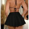 41izVgGkQmL.jpg Women's V-Shaped Waist Low Waisted Skirts Pleated A Line Mini Skirt