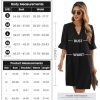 Shift Dress for Women V Neck Short Sleeves Solid Color Casual Flowy Summer Dresses(S-2XL)