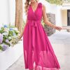 41o72-D7cQL.jpg Womens 2025 Summer Wedding Guest Bridesmaid V Neck Sleeveless Long Formal Evening Party Maxi Dress