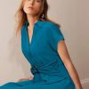 41oFkJNy59L.jpg Womens Wear to Work Teacher Business Casual Dress Funeral Midi Dresses Button Down Office Clothes with Pockets