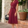 41owo8iAcYL.jpg Womens Wear to Work Teacher Business Casual Dress Funeral Midi Dresses Button Down Office Clothes with Pockets