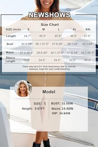 41pbf98N9CL.jpg Womens Sweater Dress Fall Teacher Oufits 2025 Long Sleeve Business Casual Bodycon Split Ribbed Knit Midi Dresses