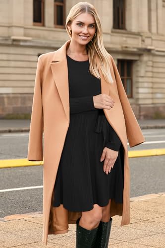 41qKlJKOdAL.jpg Women's Long Sleeve Fall Teacher Dresses 2025 Work Casual Knit Pockets Winter Sweater Dress Trendy