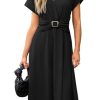 41qOiLzCcBL.jpg Womens Wear to Work Teacher Business Casual Dress Funeral Midi Dresses Button Down Office Clothes with Pockets