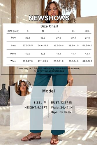 Womens Summer 2 Piece Outfits Ribbed Knit Tank Tops Wide Leg Pants Lounge Set Matching Tracksuit 2024 Spring Fashion