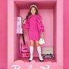 Girl's Knitted Mock Neck Bodycon Mini Dress Lantern Sleeve Short Pencil Dress