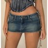 41wHYLpvpGL.jpg Women's Lace Up Side Bodycon Denim Mini Skirt Y2k Low Rise Frayed Hem Jean Skirts