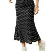 41xCL2xGRkL.jpg Women's Polka Dots Fishtail Midi Skirt Elastic Waist Ruffle Hem Mesh Bodycon Skirt