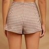 41xt-BRzpGL.jpg Women's Plaid High Waisted Asymmetrical Vintage Skirt Casual Shorts Skort