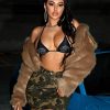 41zHkZzm8WL.jpg Women's Camo Print High Waist Pocket Stretch Mini Bodycon Skirt