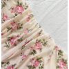 Women's Plus Size Boho Floral Cami Dress Ruched Spaghetti Strap A Line Short Dresses