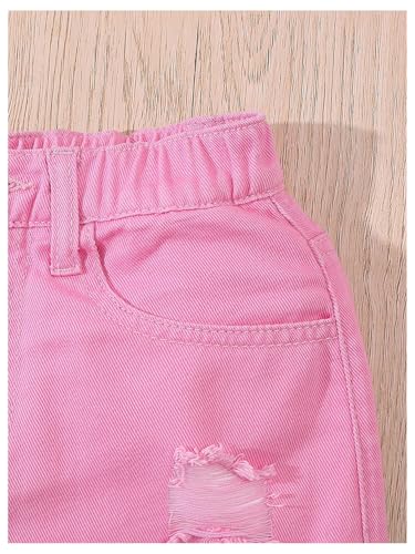 515vO9BKR8L.jpg Girl's 2 Piece Outfits Ripped Button Down Jacket Elastic Waist Denim Skirt Set