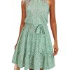 Womens 2025 Summer Dress Halter Wedding Guest Casual Beach Vacation Outfits Belted Sundresses with Pockets
