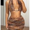 Women's Tie Dye Low Rise Mini Skirt Distressed Party Club Bodycon Skirts