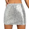 Women's Sequin Low Waist Cocktail Party Club Stretch Bodycon Mini Skirt