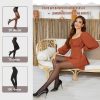 Women's Lantern Short Romper - Long Sleeve Ruffle Layer Mini Dress Waist Tie Jumpsuit