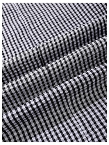 Women's Plus Size Plaid Ruffle Knee Length Dress 3D Floral A Line Tank Dresses