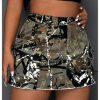 51gB8RSlqBL.jpg Women's Plus Size Y2K Mini Denim Skirt High Waist Bodycon Cargo Skirts with Flap Pocket