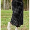 51o9ZwTSAOL.jpg Women's Polka Dots Fishtail Midi Skirt Elastic Waist Ruffle Hem Mesh Bodycon Skirt