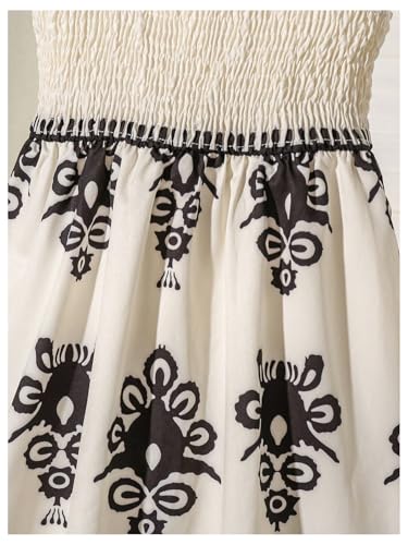 Toddler Girl's Boho Print Ruffle Square Neck Sleeveless Dress Swing A Line Dress