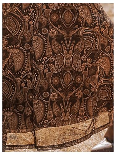 Women's Paisley Print Cut Out Fishtail Maxi Dress Long Sleeve V Neck Western Bodycon Dresses